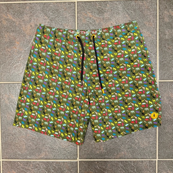 Save the Duck Kids Boys Swim Trunks Shorts Zoo Animals Print 16 - Picture 12 of 12